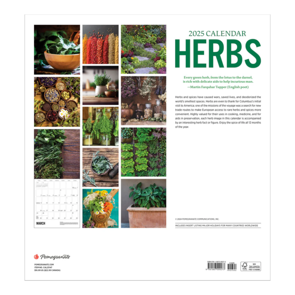 2025 벽걸이캘린더 Herbs 상세 이미지 6