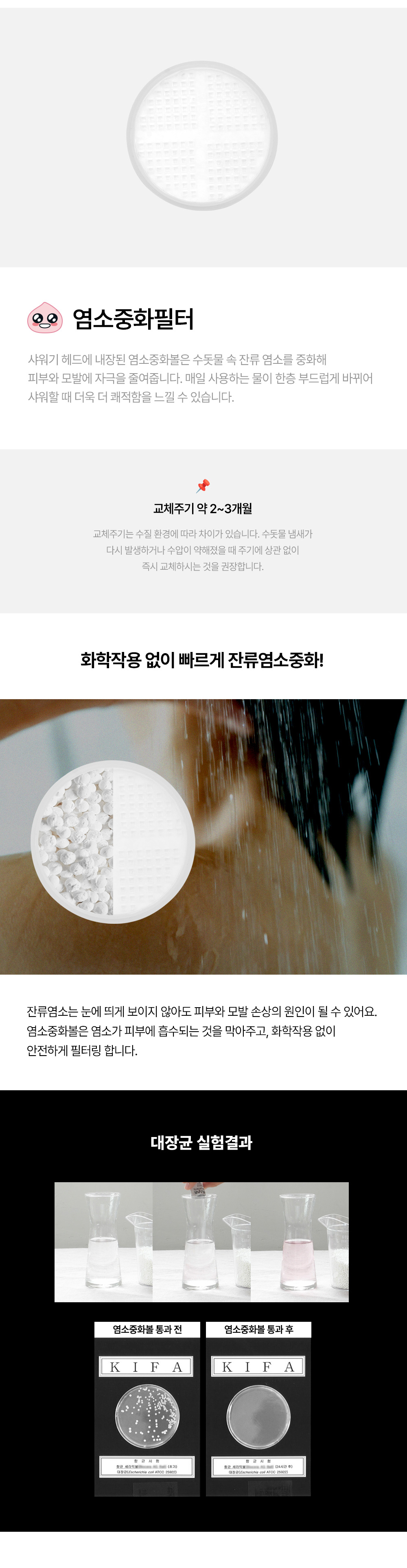대림바스 카카오 필터 샤워기 완벽세트 [본품+샤워줄+항균필터1BOX] 상세 이미지 3