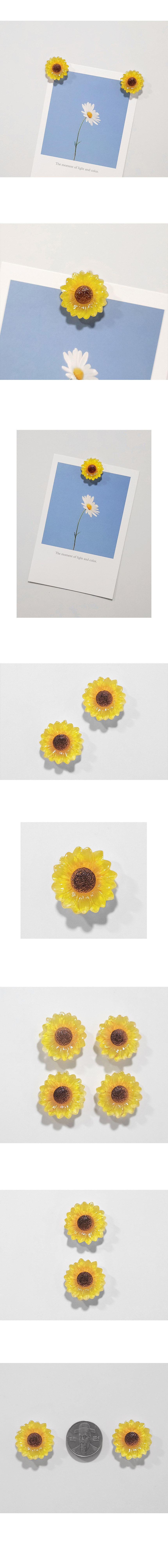 해바라기 꽃 노란 봄 자석 귀여운 이쁜 마그넷 상세 이미지 3