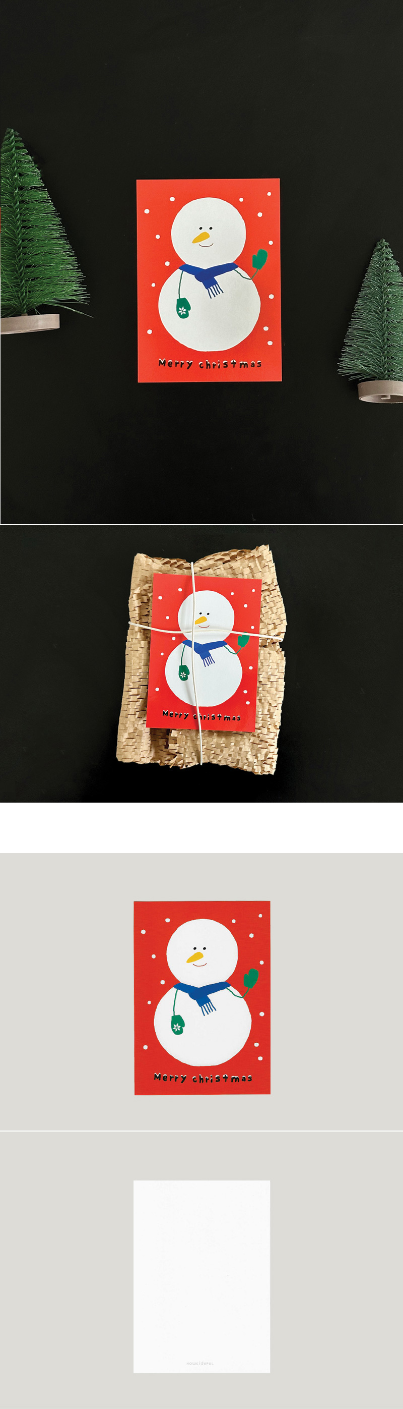 POSTCARD - MERRY CHRISTMAS (SNOWMAN) 상세 이미지 1