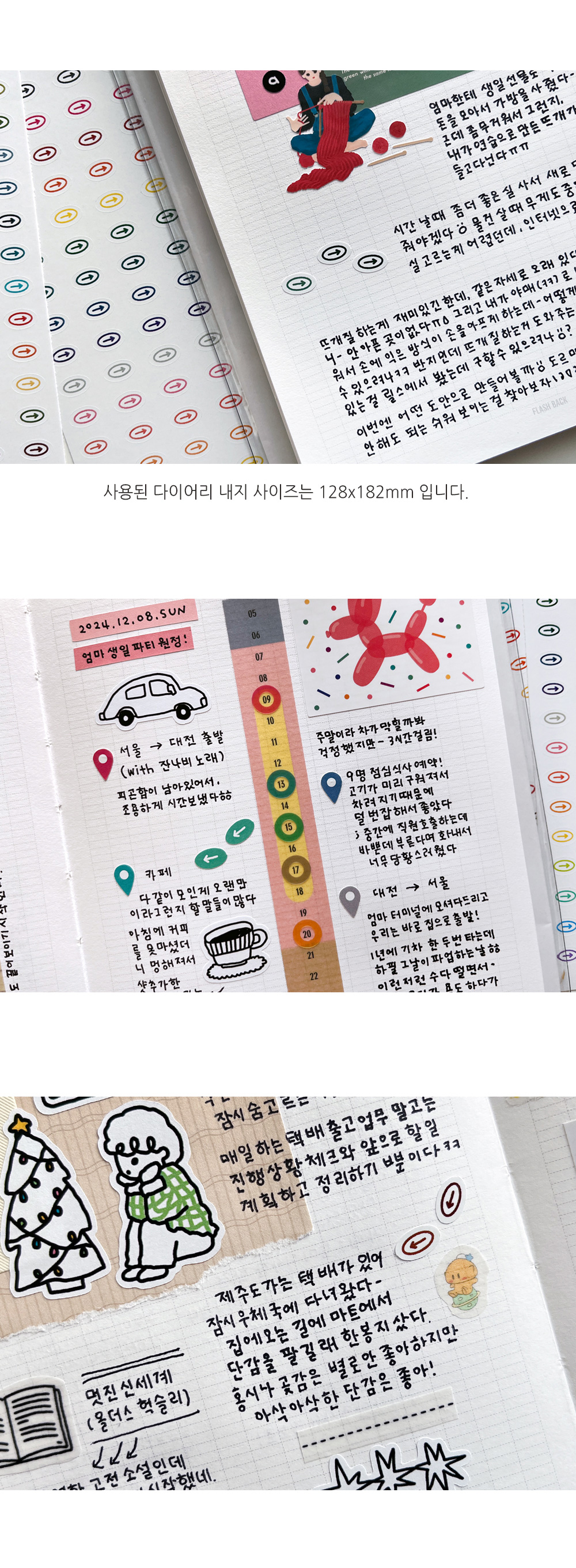 작은 타원 속 화살표 씰스티커 세트 상세 이미지 2