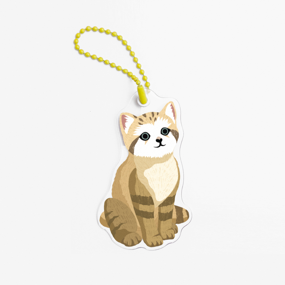 모래고양이 멸종위기동물 북마크 키링 상세 이미지 1
