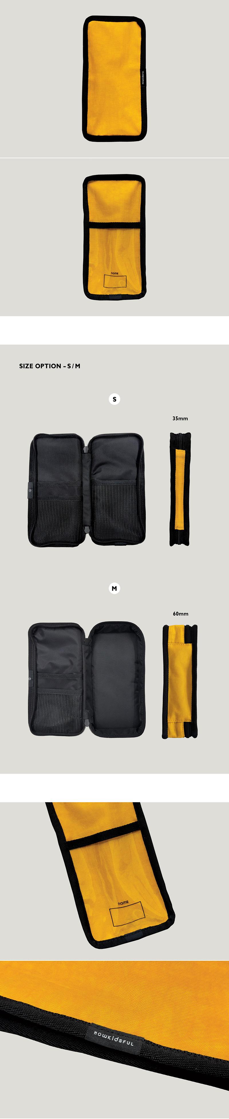 PENCIL POUCH - YELLOW (S/M) 상세 이미지 2