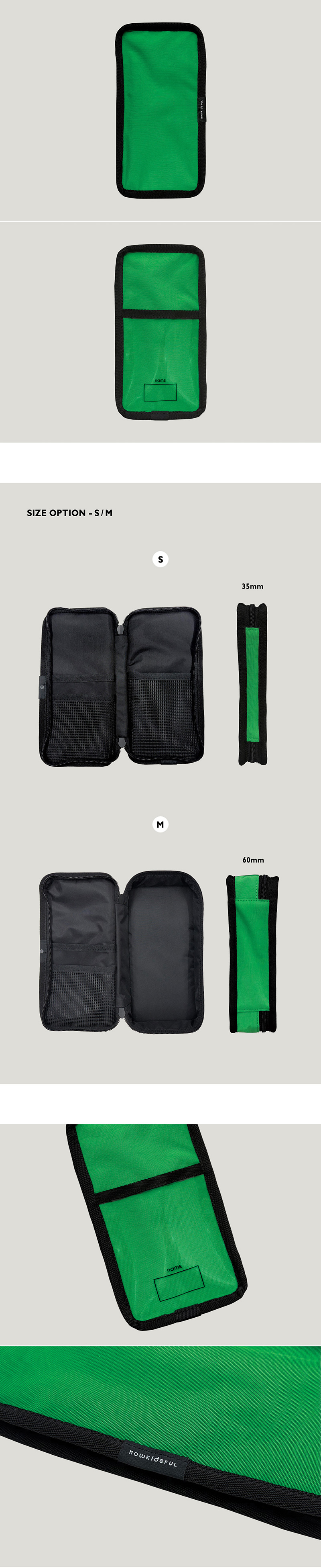 PENCIL POUCH - GREEN (S/M) 상세 이미지 2