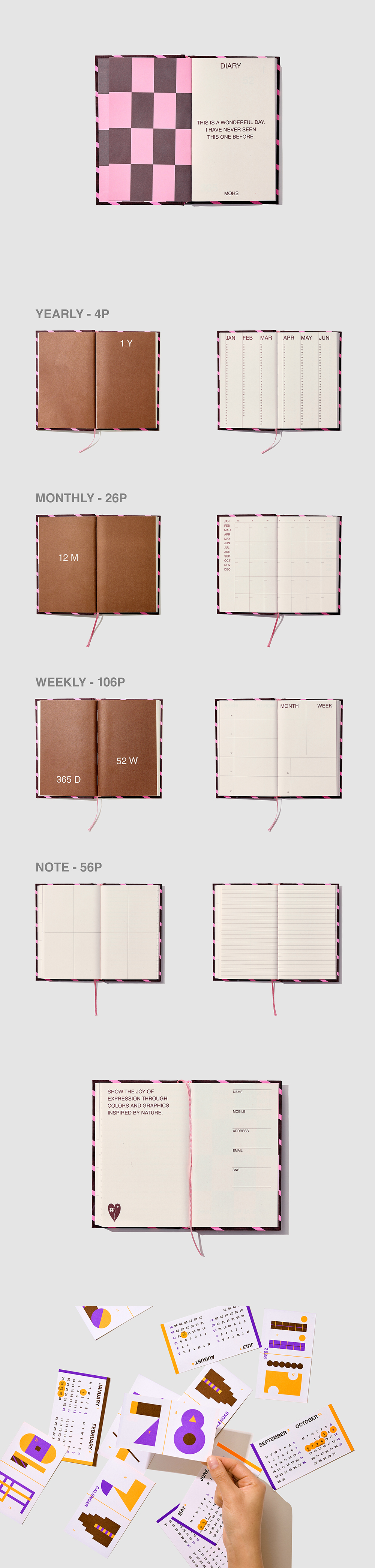 MOHS YWD Diary 만년형-01 BP + Card Calendar 상세 이미지 7