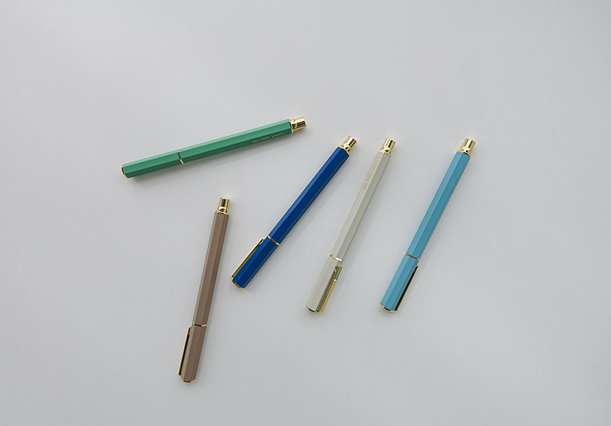 메탈 젤펜 세트, 육각형 - 고급 필기구, 0.5mm 잉크, 리필심 3개 상세 이미지 6