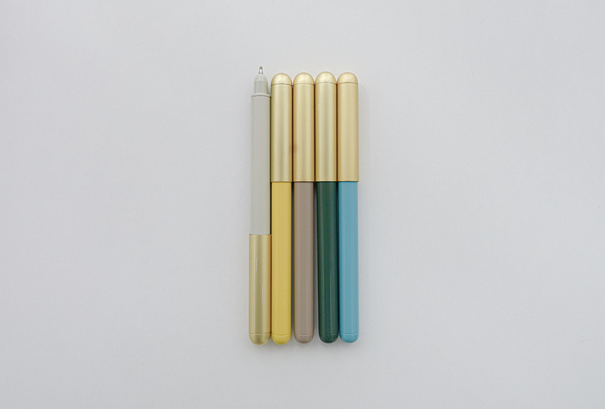 메탈 젤펜 세트, 라운드형 - 고급 필기구, 0.5mm 잉크, 리필심 3개 상세 이미지 3