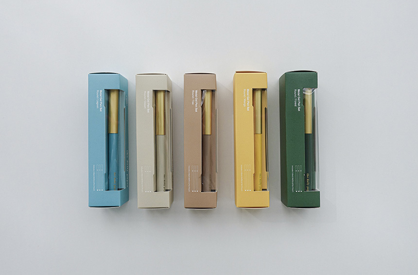 메탈 젤펜 세트, 라운드형 - 고급 필기구, 0.5mm 잉크, 리필심 3개 상세 이미지 4