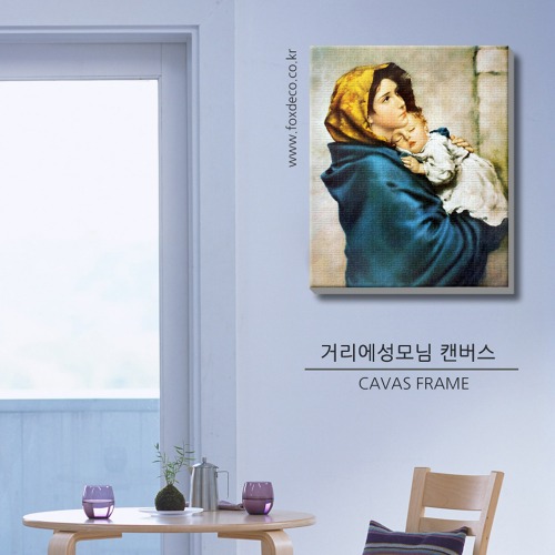 "거리에성모님" 캔버스액자 성당사진액자제작 (캔버스틀+인쇄포함) 상세 이미지 1