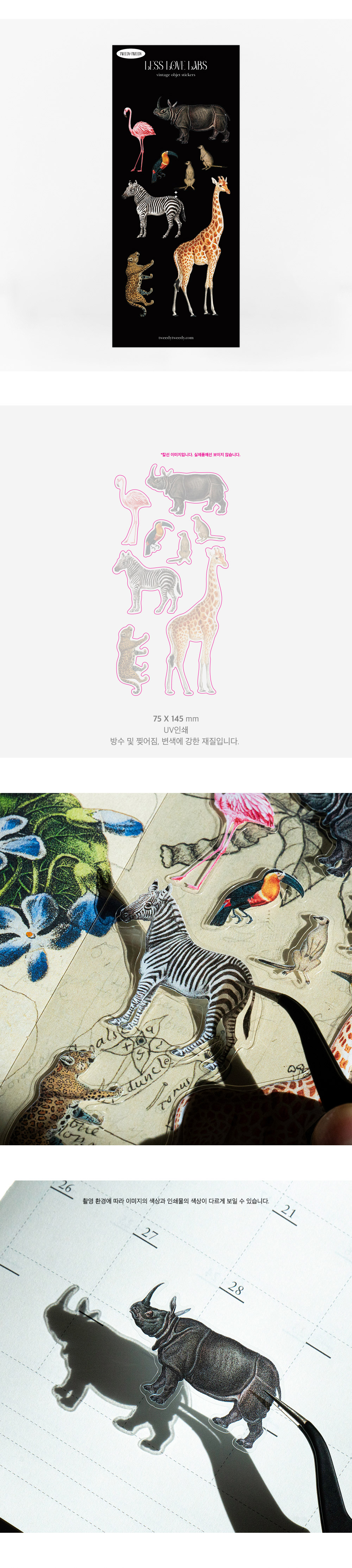 [트위디트위디]LESS LOVE LAPS - SAVANNAH 1 (씰스티커) 상세 이미지 3
