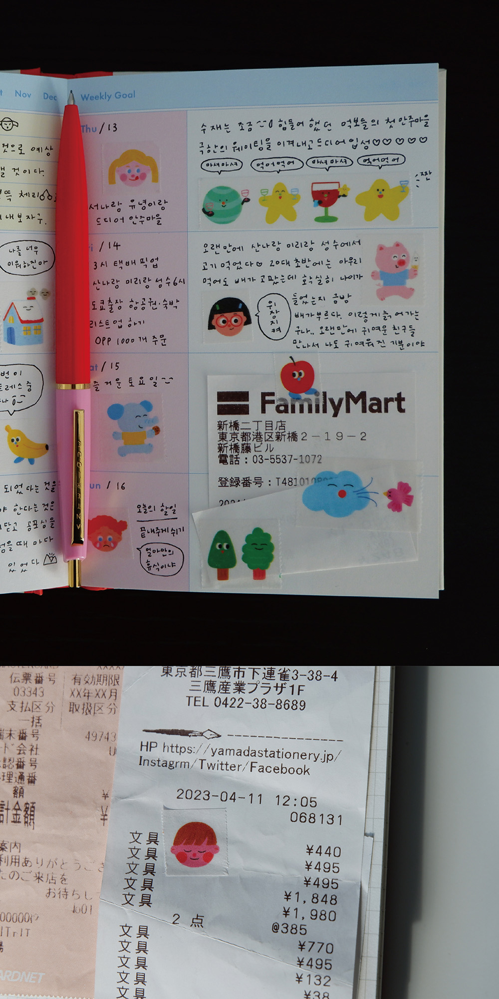 후르츠후라이 여러가지 표정들 마스킹 테이프 상세 이미지 2