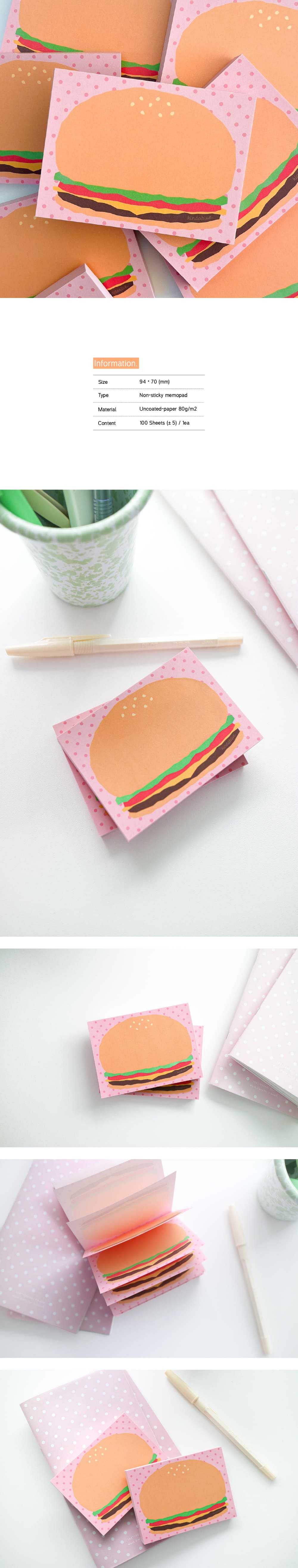 Hamburger memopad 상세 이미지 1