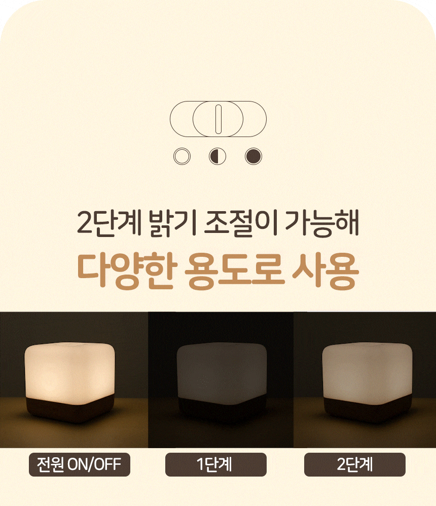 아기방 무드등 타이머 어린이 수면등 간접 조명 충전식 취침등 상세 이미지 1