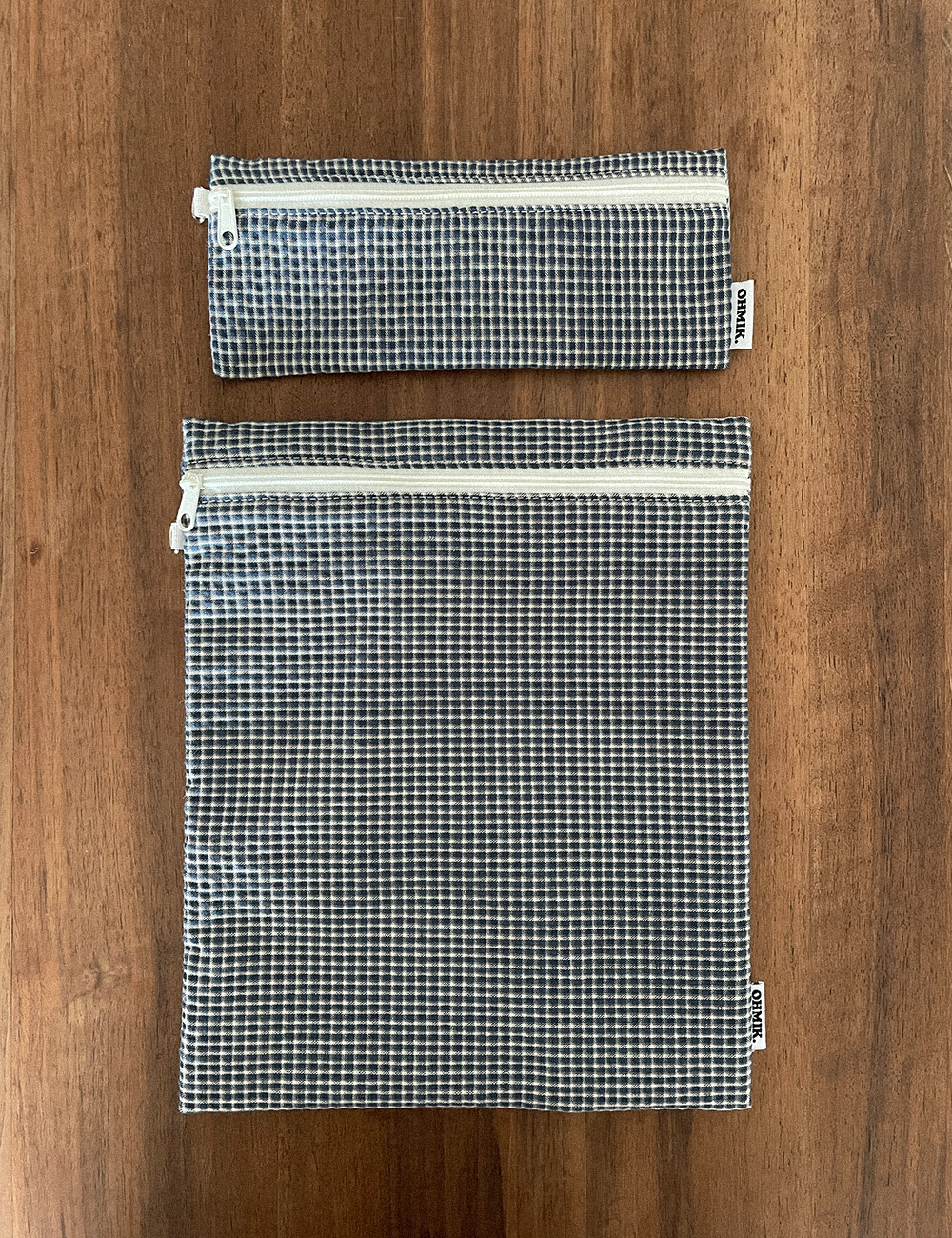 iPad Book Pouch - Blue Check 상세 이미지 2