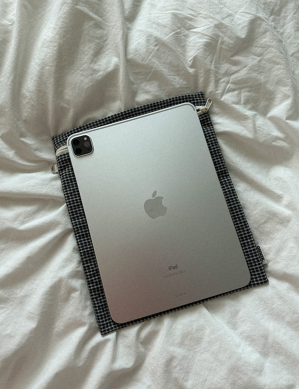 iPad Book Pouch - Blue Check 상세 이미지 5