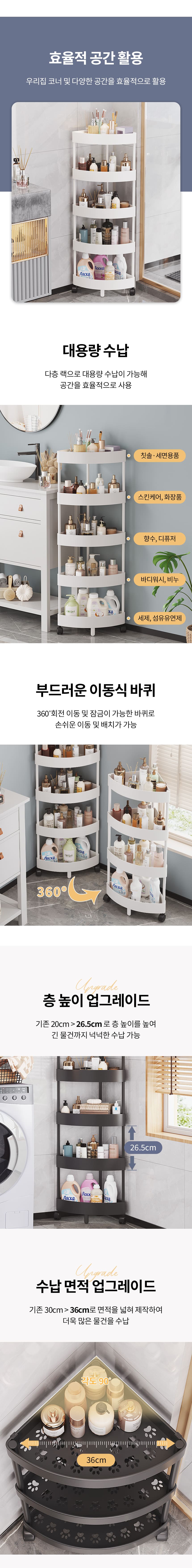 다용도 심플 코너 선반 상세 이미지 4