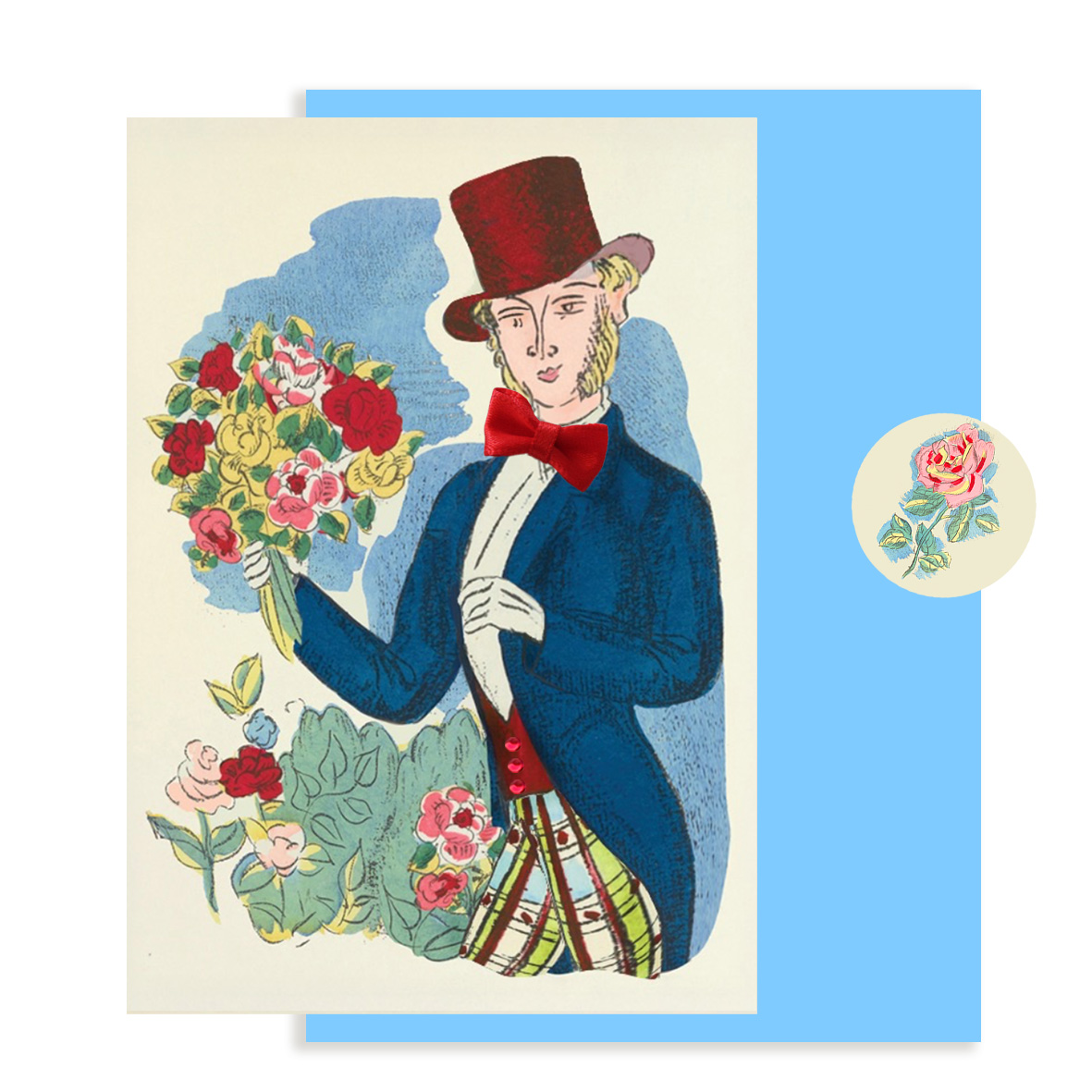 [구아빠스튜디오] 아트카드/FLOWER BOUQUET GENTLEMAN/5X7 상세 이미지 1