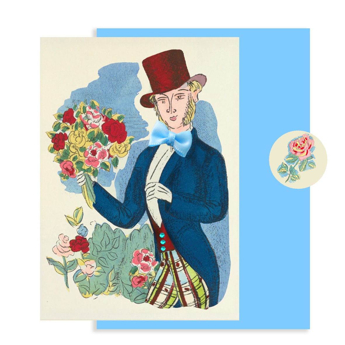 [구아빠스튜디오] 아트카드/FLOWER BOUQUET GENTLEMAN/5X7 상세 이미지 2