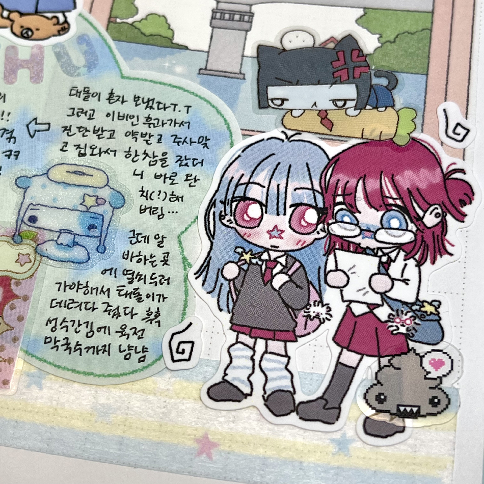 School girls 인물 스티커 상세 이미지 6