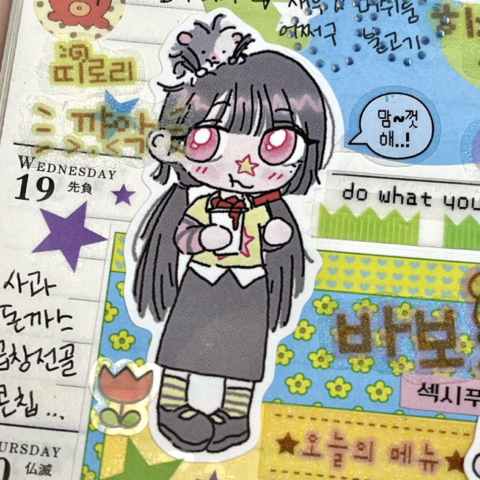 School girls 인물 스티커 상세 이미지 7