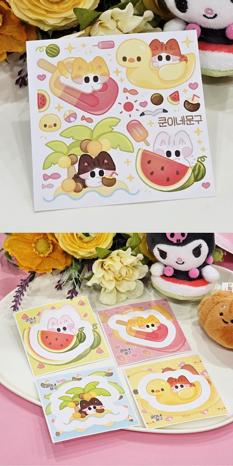 치코냥이 여름나기 스티커팩 상세 이미지 2