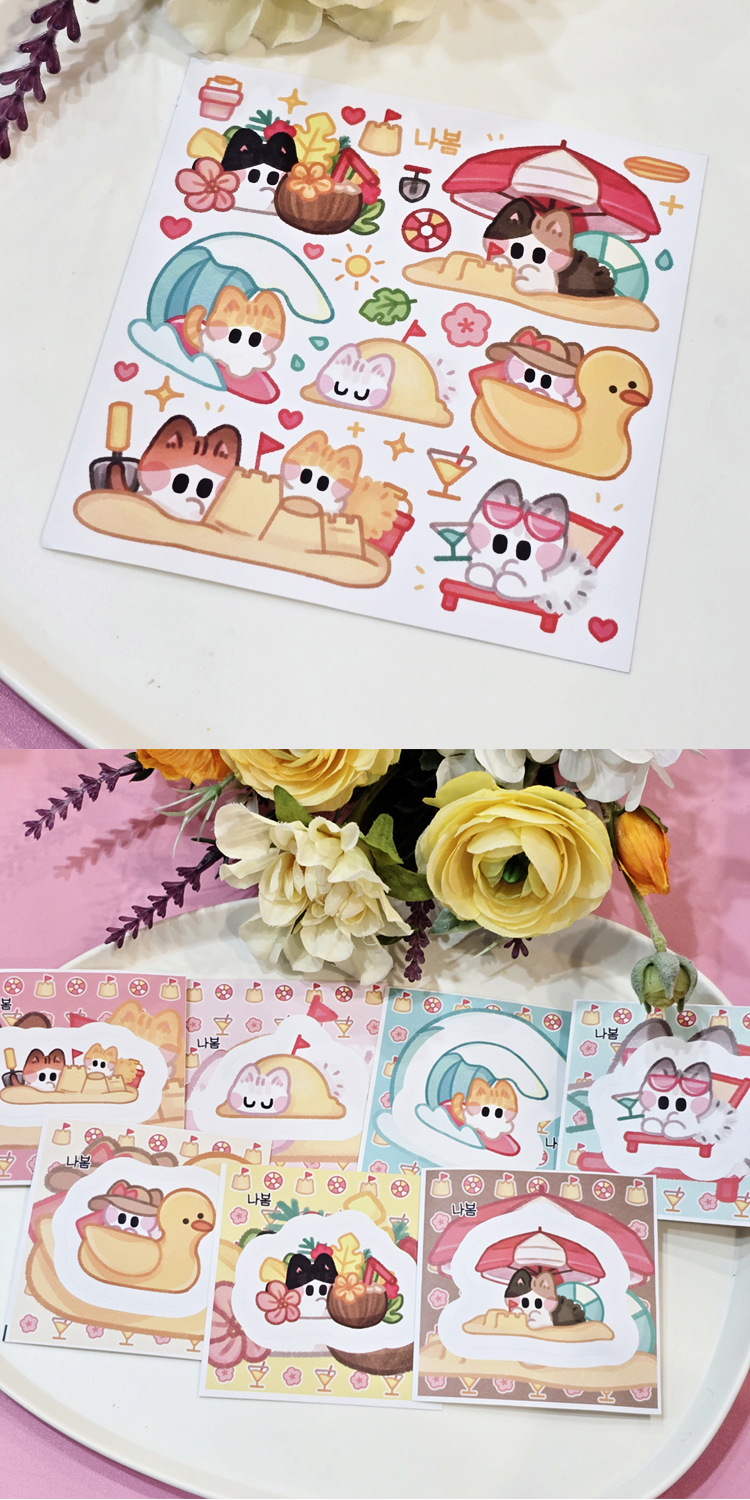 치코냥이 바캉스 스티커팩 상세 이미지 2