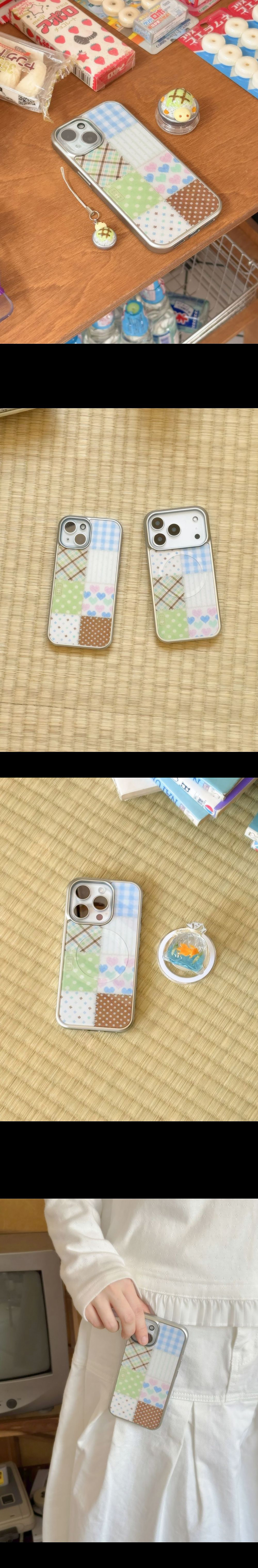 코지 패치 글라스 실버 범퍼 폰케이스 상세 이미지 2
