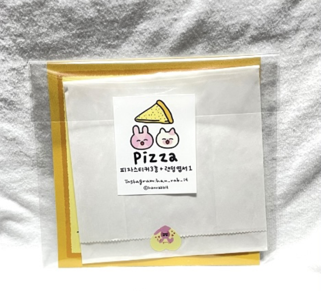 피자스티커 세트 (스티커 3종 + 랜덤 엽서1) 상세 이미지 4