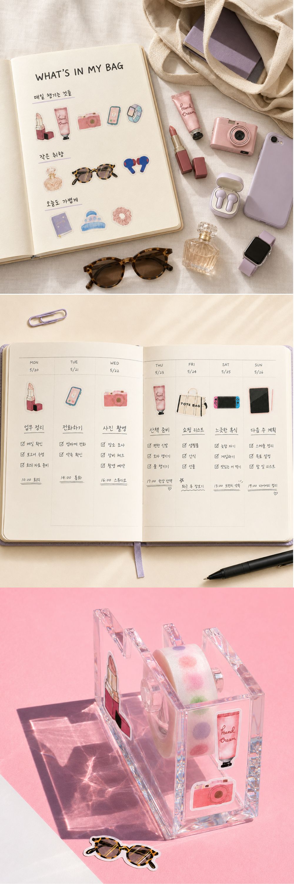 [페이지룸]PAGEROOM STICKER No.02 WHAT’S IN MY BAG 상세 이미지 2
