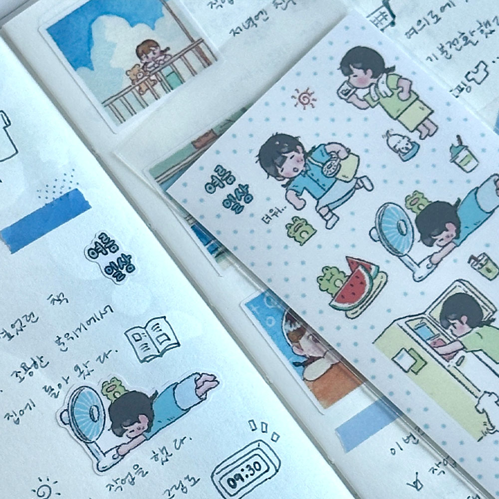 [윤동] 여름 일상 씰스티커 상세 이미지 3