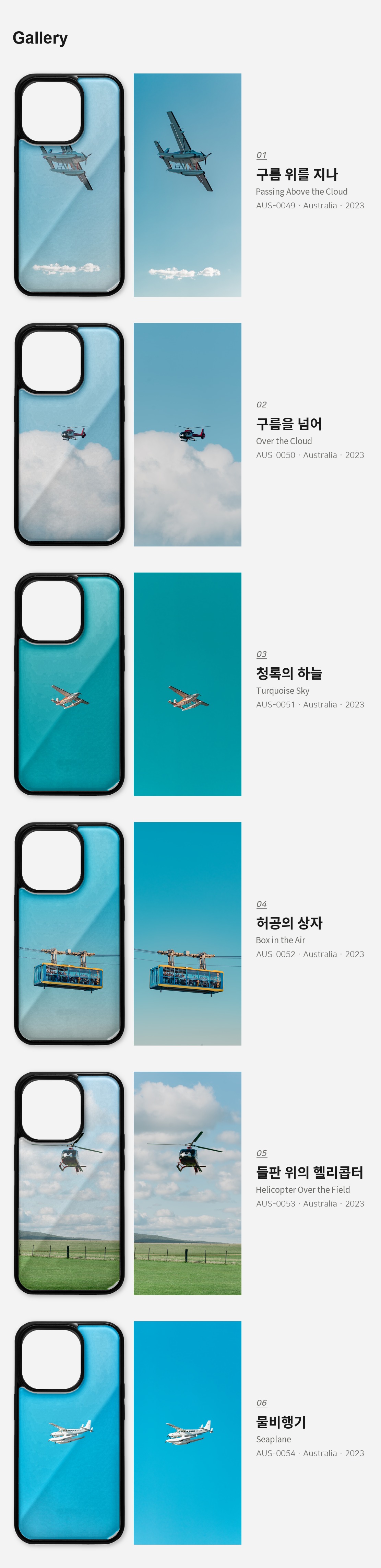 직접 찍은 호주 하늘을 나는 것들 아이폰케이스 6종 상세 이미지 3