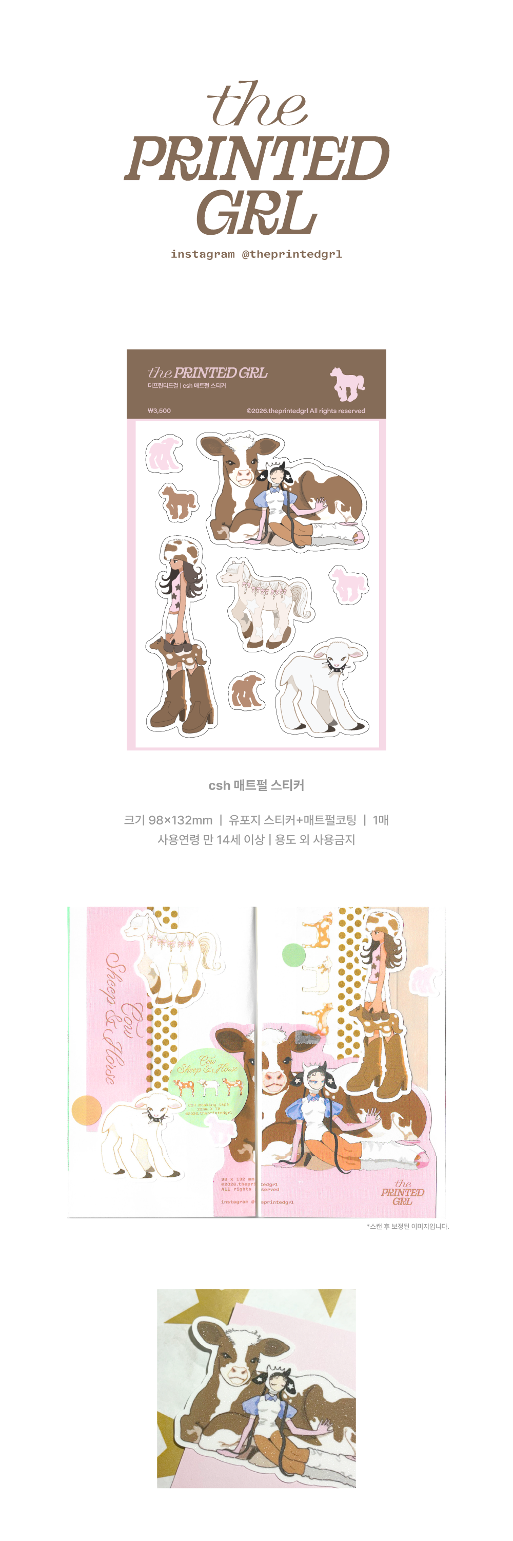 csh 매트펄 스티커 상세 이미지 1