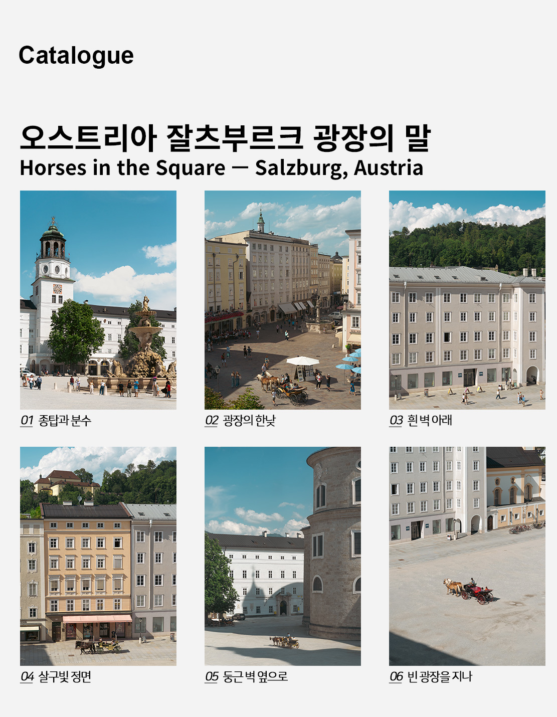 직접 찍은 오스트리아 잘츠부르크 광장의 말 인테리어 포스터 6종 상세 이미지 2