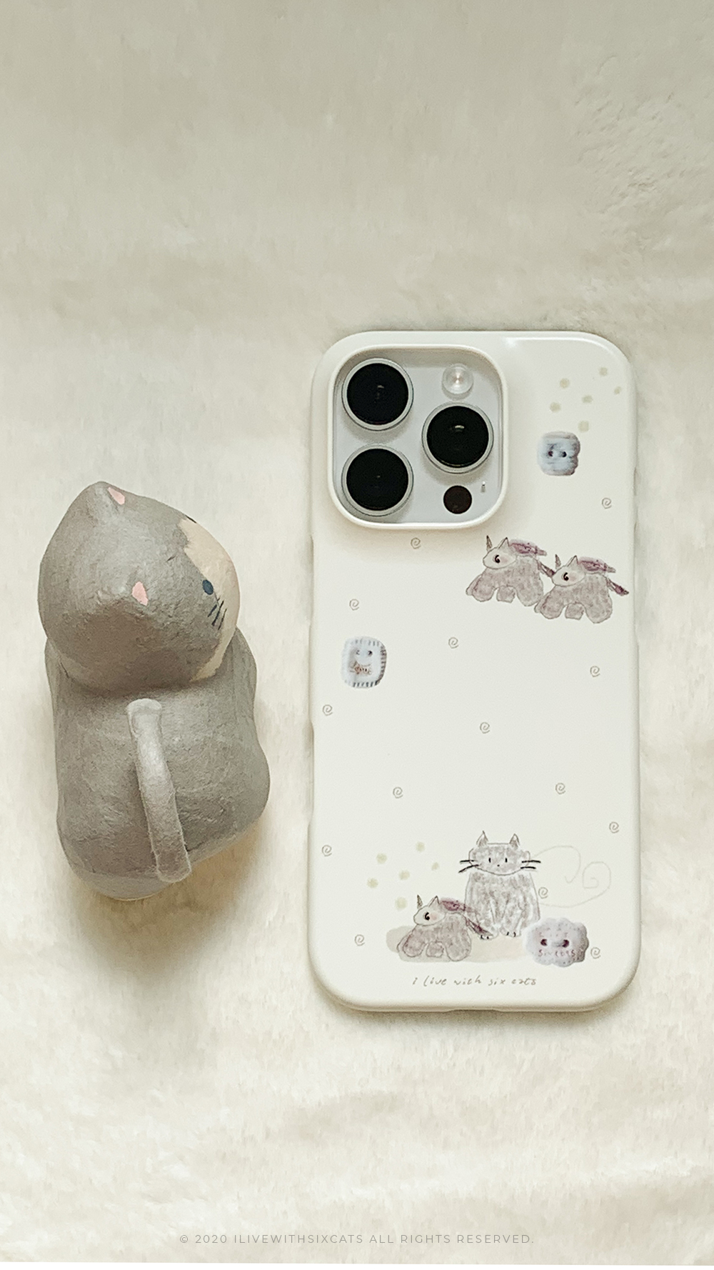 [무광하드/무광카드하드/맥세이프] a cat’s comfort plush 폰케이스 상세 이미지 3