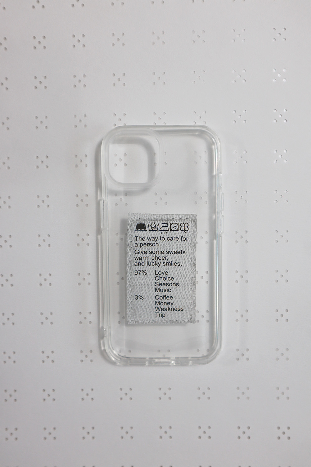 Human care label Case (투명) 상세 이미지 1