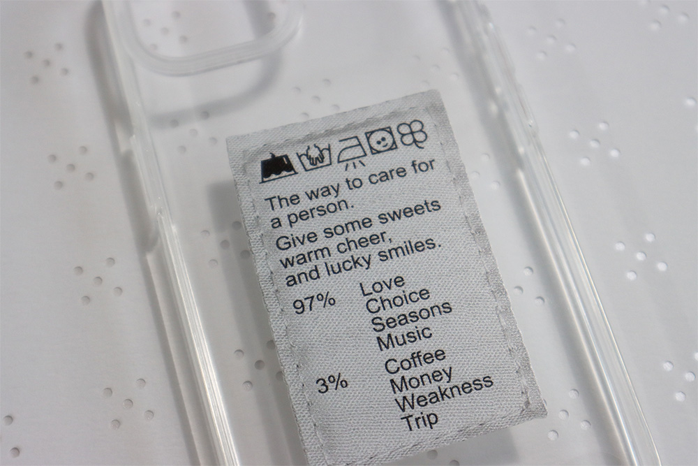 Human care label Case (투명) 상세 이미지 2