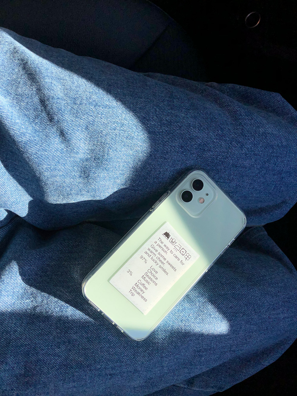 Human care label Case (투명) 상세 이미지 3