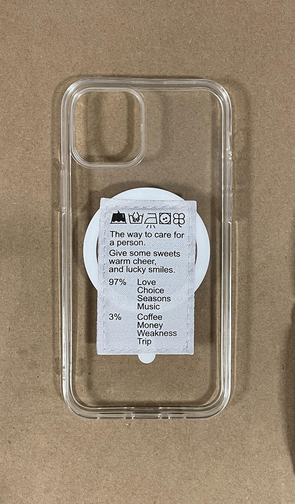 Human care label Case (투명) 상세 이미지 5