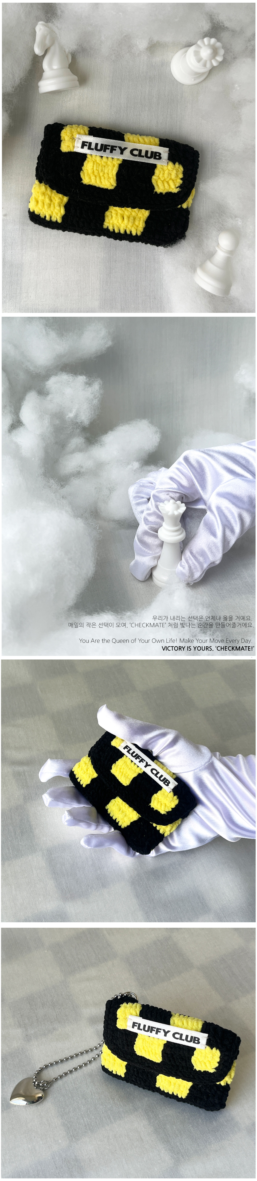 체크메이트 체커보드 카드지갑 (BLACK YELLOW) 상세 이미지 2