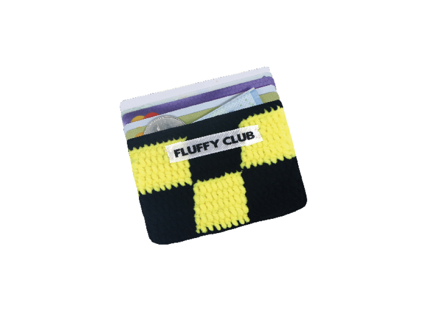 체크메이트 체커보드 오픈형 카드지갑 (BLACK YELLOW) 상세 이미지 4