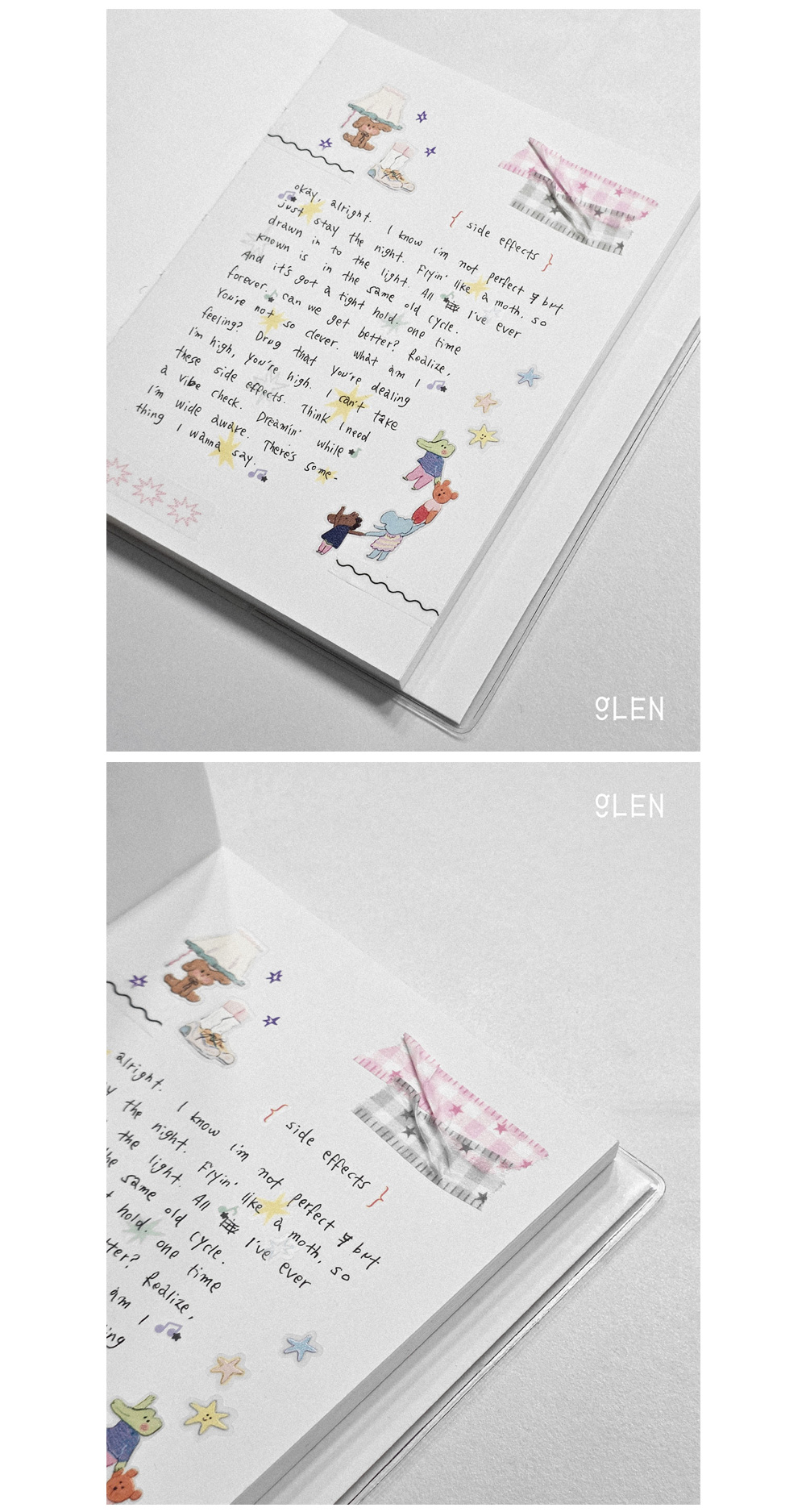 글렌 체크 패턴 마스킹 테이프 상세 이미지 4