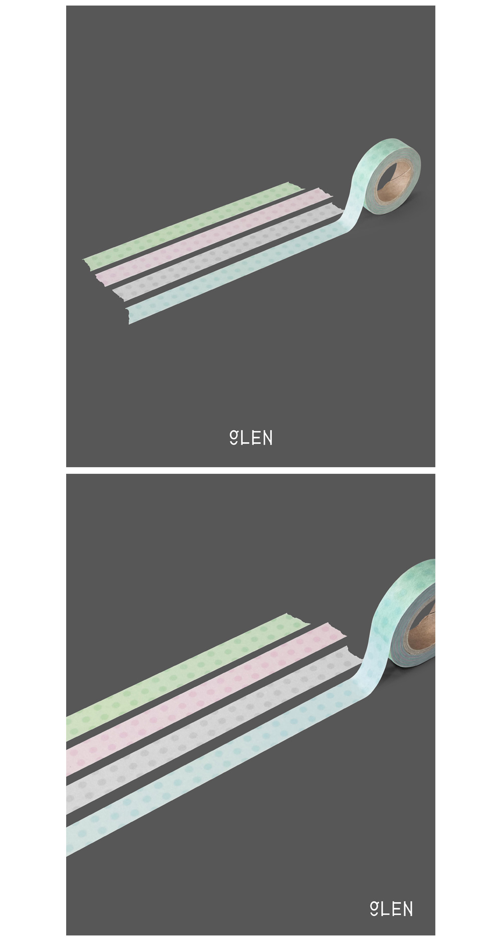 글렌 은은한 도트 마스킹 테이프 상세 이미지 2