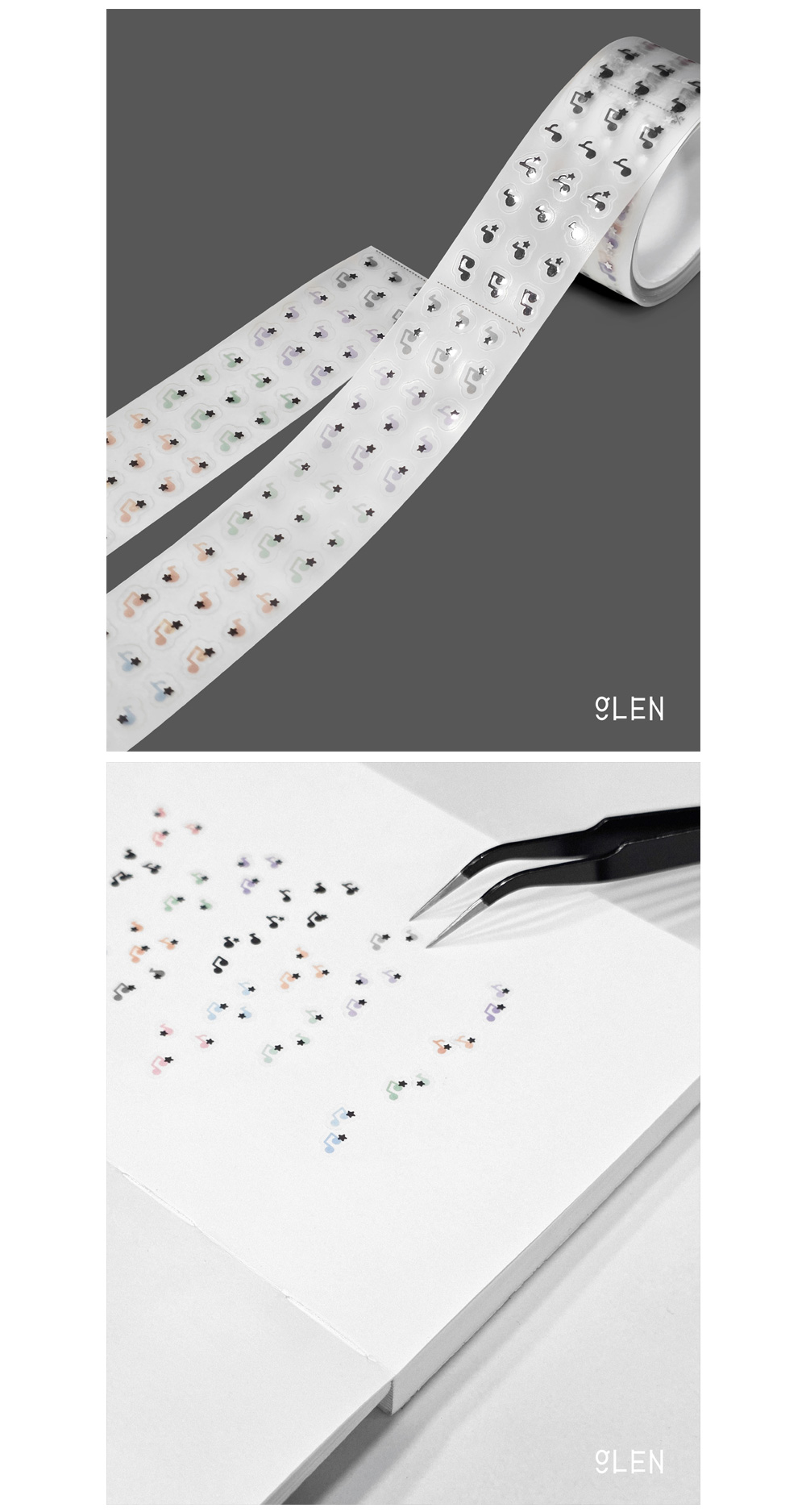 글렌 귀여운 음표 키스컷 테이프 상세 이미지 2