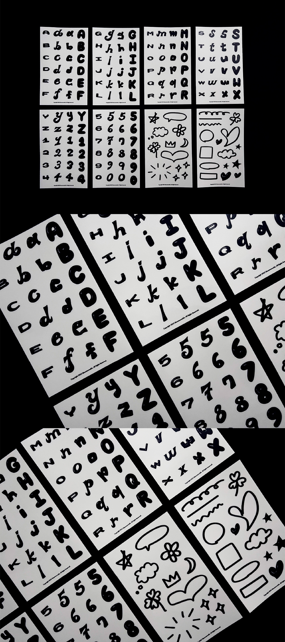 abc123 - Series1 (3D 알파벳 숫자 스티커 8매) 상세 이미지 2