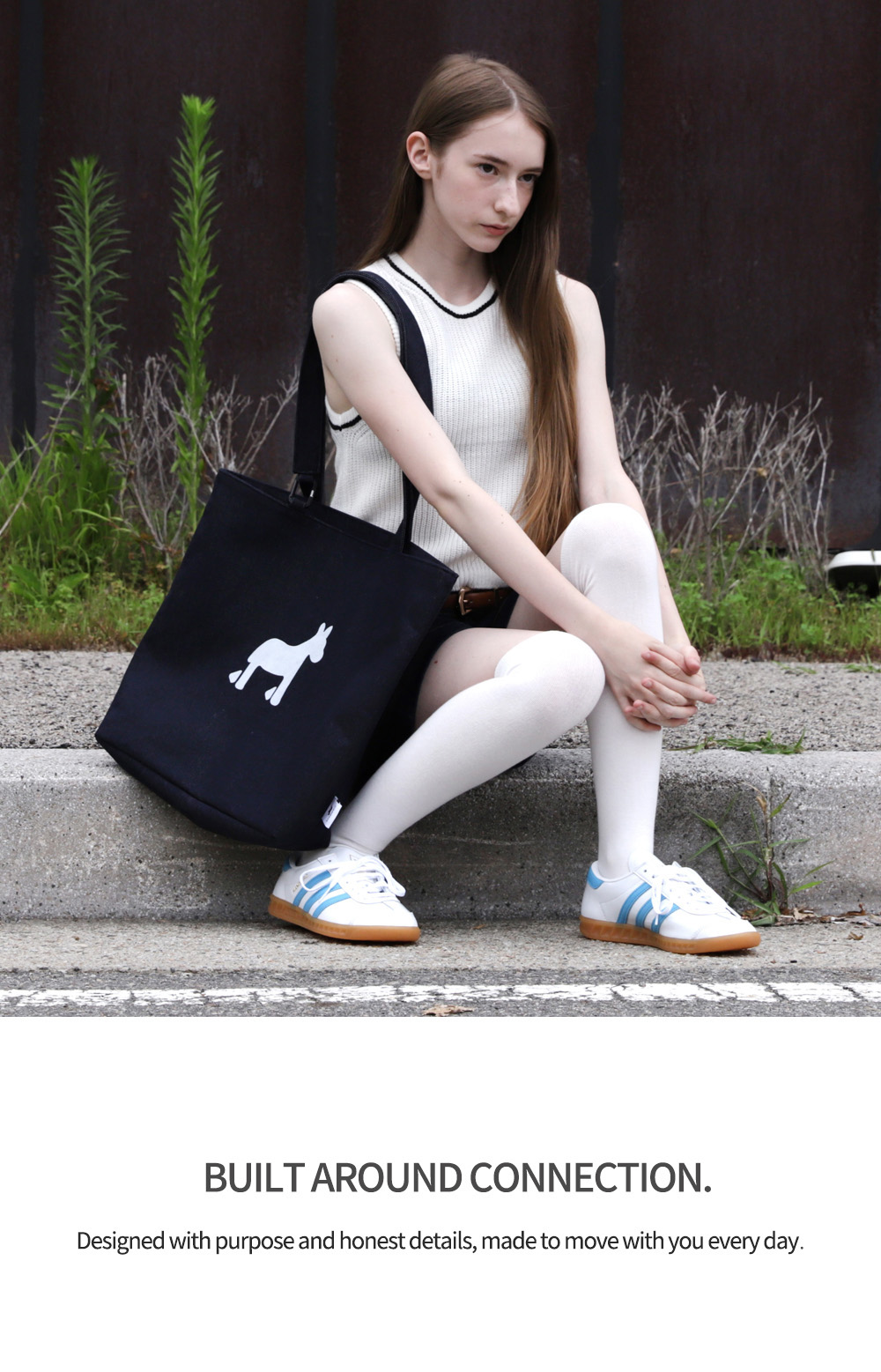 캐리아이 링크 토트백 데님 컬러 상세 이미지 1