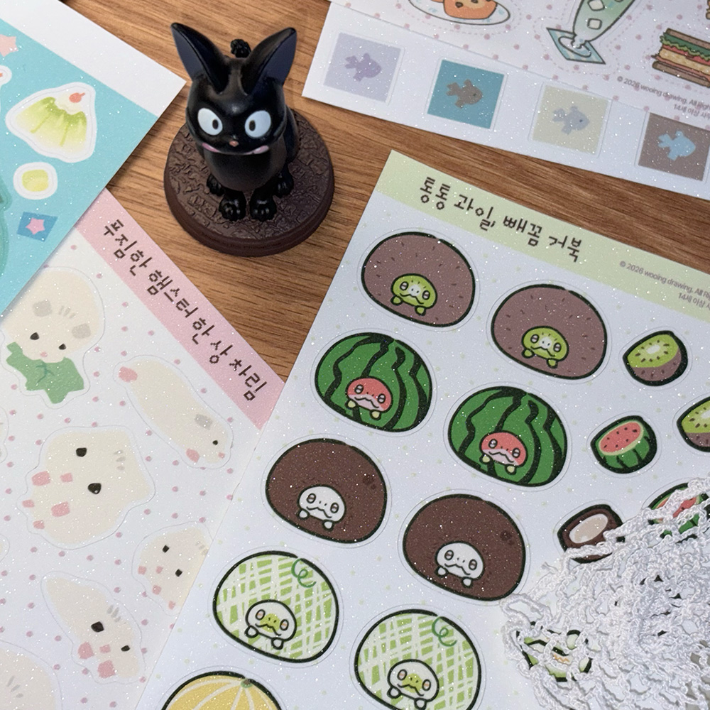 통통 과일, 빼꼼 거북 스티커 상세 이미지 2