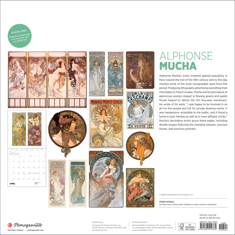2027년 캘린더 Alphonse Mucha 상세 이미지 3