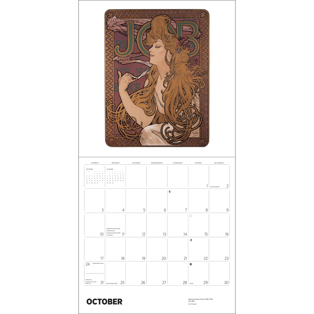 2027년 캘린더 Alphonse Mucha 상세 이미지 4
