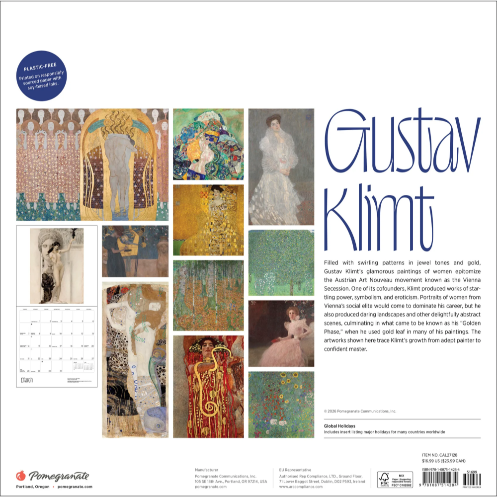 2027년 캘린더 Gustav Klimt 상세 이미지 3