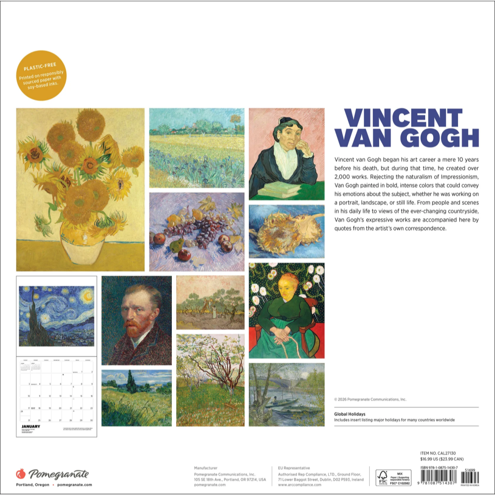2027년 캘린더 Vincent van Gogh 상세 이미지 3